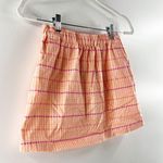 Vineyard Vines  Whale Print Stripe Stretch A-Line Pull-On Mini Skirt Peach Medium Photo 3