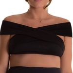 PEZ D'OR Lucia Bandeau Maternity Bikini Top Black Size M Photo 1