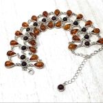 Sterling Silver Baltic Amber,  lace bracelet, 22.2g Photo 11