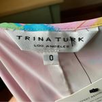 Trina Turk Silk Colorful Abstract Mini Shift Dress Sz 0 Designer Preppy Resort Photo 5