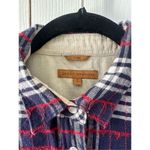 Jachs Girlfriend  Lena Plaid Flannel Distressed Button Down Shirt Photo 4