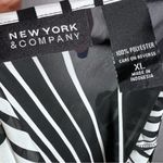 New York And Company New York & Co black and white semi sheer tie side top size XL Photo 3