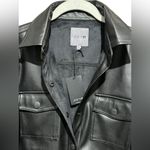 joe's jeans JOE’S JEANS Vegan Leather Shacket size XS 19” p2p Black $228 MSRP NWT Photo 7