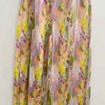 Nasty Gal Anthropologie LINEN Abstract wide leg Pants 4 purple green NEW Photo 0