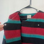 Anthropologie Tulle Coat Women Size Medium Large stripped Wool Blend Photo 4