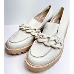 Dolce Vita Shoes Womens Size 10 Haris Ivory Leather Platform Loafers White Photo 1