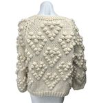 Chicwish  Knit Your Love Ivory Heart Shape Pompoms Chunky Knit Cardigan Sweater S Photo 2