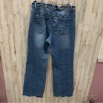 L & B Lucky & Blessed Boutique Flare Western Raw Hem Wide Leg Jeans Plus Size Blue Size 16 Photo 4