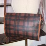 Ralph Lauren Brown Tartan Plaid Tote Crossbody Messenger Saddle Bag Photo 4