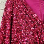 Retrofête Retrofete Edith Mini Dress in Orchid Pink Sequin Size Large NWT V Neck Photo 2