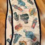 Adrienne Vittadini  women perfume bottle novelty print scarf purse‎ silk vintage Photo 0