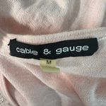 Cable & Gauge Soft Pink Beaded Womens Cardigan Sweater Medium Workwear Soft Girl Photo 1