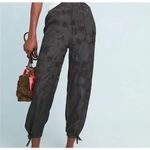 Anthropologie  Black Jacquard‎ Floral Jogger Pants Medium 100% Viscose Boho EUC Photo 9