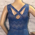 Candie's Candie’s Fit & Flare Two Layer A-line Blue Dress Medium M Photo 6