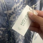 New Haven well within ORGANIC COTTON POPLIN BLUE PAISLEY SLEEP SHIRT size med White Photo 4