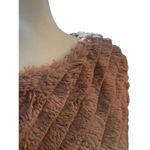 Black Rivet  shawl faux fur mauve l/xl  poncho Photo 2