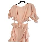 Fame and Partners Marissa Ruffle Maxi Dress Pale Pink Lined Boho Size 2 NWT Photo 2