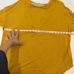 Free People Yellow Shimmy Shake Top Long Sleeve oversized open back Sz M Photo 9