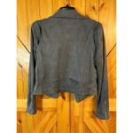 VICI Grey Soft Moto Style Jacket Size Medium Zip Up Faux Suede (0953) Photo 4