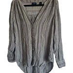 Daytrip  Plaid Button Down Blouse size small soft material green light weight Photo 0