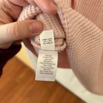 J.Jill Pink Waffle Knit Henley Pullover V-neck Sweater Photo 5