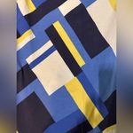 Lauren Ralph Lauren women’s‎ 3/4 sleeve boat neck shirt geometr blue yellow XL Photo 3