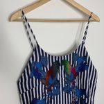 Farm Rio Embroidered Applique Stripe Mini Dress XS New Photo 8
