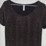 LuLaRoe Elegant Collection Classic T- Shirt Black Copper Stripe Women’s S Photo 2