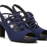 Life Stride NEW Women's Cabaret Dark Navy Open Toe Strappy Heels, Size 8.5 Photo 0
