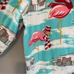 Nick & Nora  Flannel Button Pajama Top Airstream Flamingo Christmas XXL Photo 4