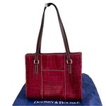 Dooney & Bourke  ‘Charlotte’ Red Croc Embossed Leather Tote Bag in “Bourdeaux” Photo 2