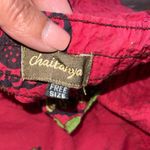 Chaitanya Womens Butterfly Sleeve Blouse Top Medallion Red Free Size Size undefined Photo 2