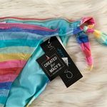 California Waves Pastel Rainbow Stripes Glitter Tie Sides Bikini Bottoms Sz XL Photo 54