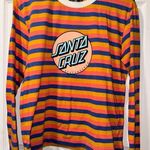 Santa Cruz Skateboard Womens Longsleeve striped Top Size Small NWOT Photo 1