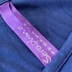 Seraphine Navy & White Striped MATERNITY Scoop neck bodycon Midi Dress Size 6 Blue Size L Photo 5