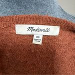 Madewell  XS merino wool alpaca blend cardigan sweater burnt orange brown Photo 4