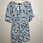 Loft Black White Tropical Leaf Romper | 6 Photo 1