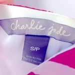 Charlie Jade Pink and White Silk Strapless Romper Photo 5