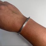 MantraBand Hustle Adjustable Stainless steel Lead free Bracelet Cuff Silver Photo 1