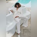 ZARA NWT LINEN BLEND PLEATED PANTS ZW COLLECTION Ecru Size S Photo 3