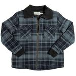 Aventura Women's Medium Organic Cotton Navy Plaid Full Zip Jacket Photo 0