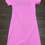 Juicy Couture  Pink Ribbed Nightgown or Sleep Shirt Short Sleeve Size Large Photo 0