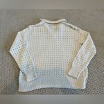 Joie  Open Stitch/Weave Sweater, Cream, Size Large, Polo, Cozy, Comfy Photo 1