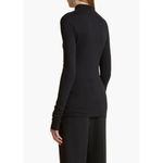 KHAITE  Rolina Top in Black Small Womens Long Sleeve Mock Neck Photo 11