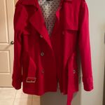 Mango Red Trench Coat Photo 0