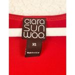 Clara Sunwoo Womens Red Slinky Cocktail Dress Draped Front Sleeveless Size XS‎ Photo 2