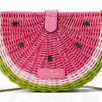 Kate Spade  PICNIC PERFECT WICKER WATERMELON CROSSBODY BAG Photo 0