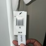 Emma & Michele  Pleated Shift Women Short Sleeve Dress White (small stain) NWT 12 Photo 3