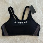 SYROKAN Sports Bra with removable pads or Crop Top Racerback. Size XXL, NWT Black Photo 1