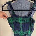 Aerie Plaid Flannel Ruffle Trim Romper Cinch Waist XS Photo 3